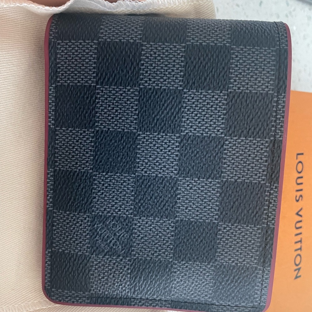 Louis Vuitton Multiple Wallet Graphite Bordea Red
